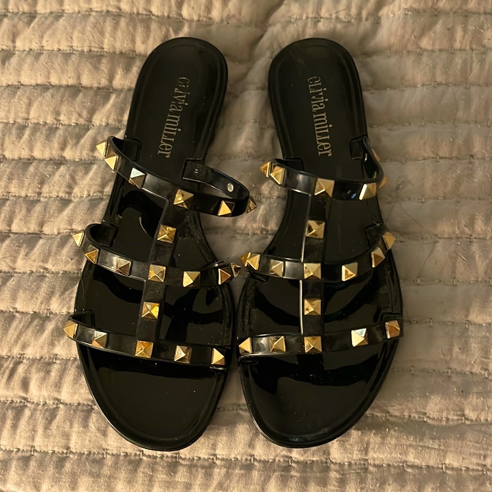 Like new studded slip ons